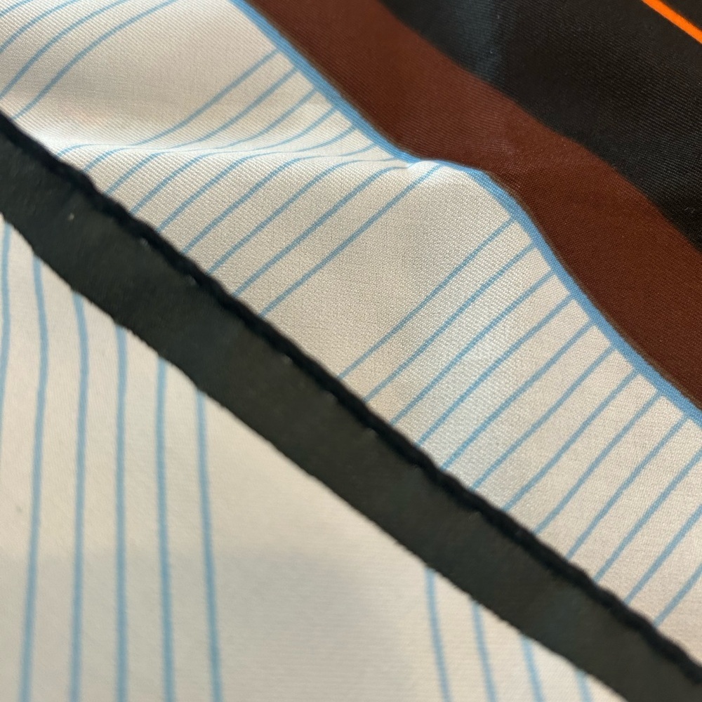 VINTAGE J.S. Germain Striped Scarf, no tag/a few stains. GUC - Picture 4 of 4